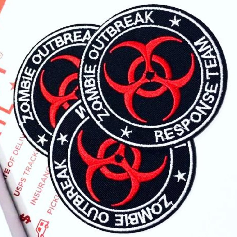NEW 3-PACK ZOMBIE OUTBREAK RESPONSE TEAM PATCHES IRON ON CANVAS FABRIC BADGES